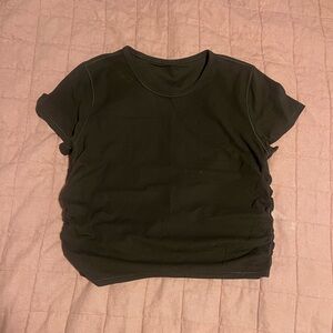 lululemon dark brown all it takes ribbed short sleeve